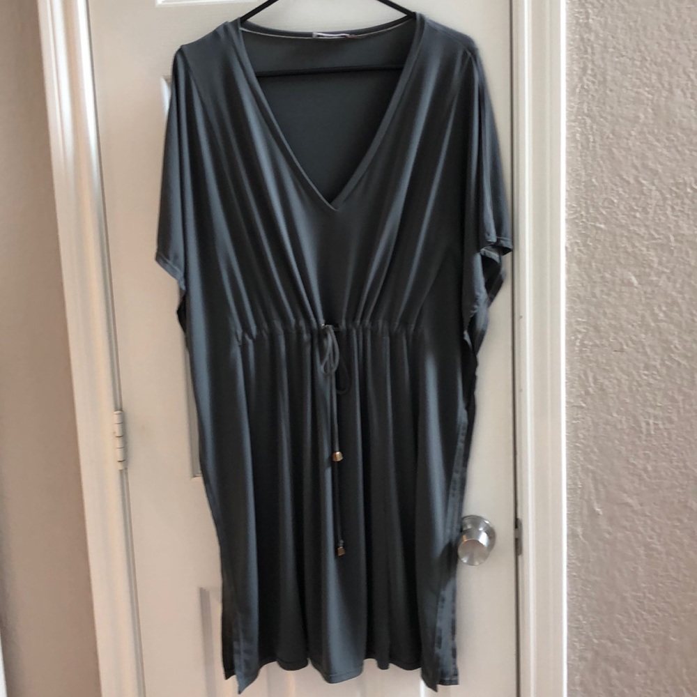 Calvin Klein Flutter Sleeve Dress - Picture 5 of 9